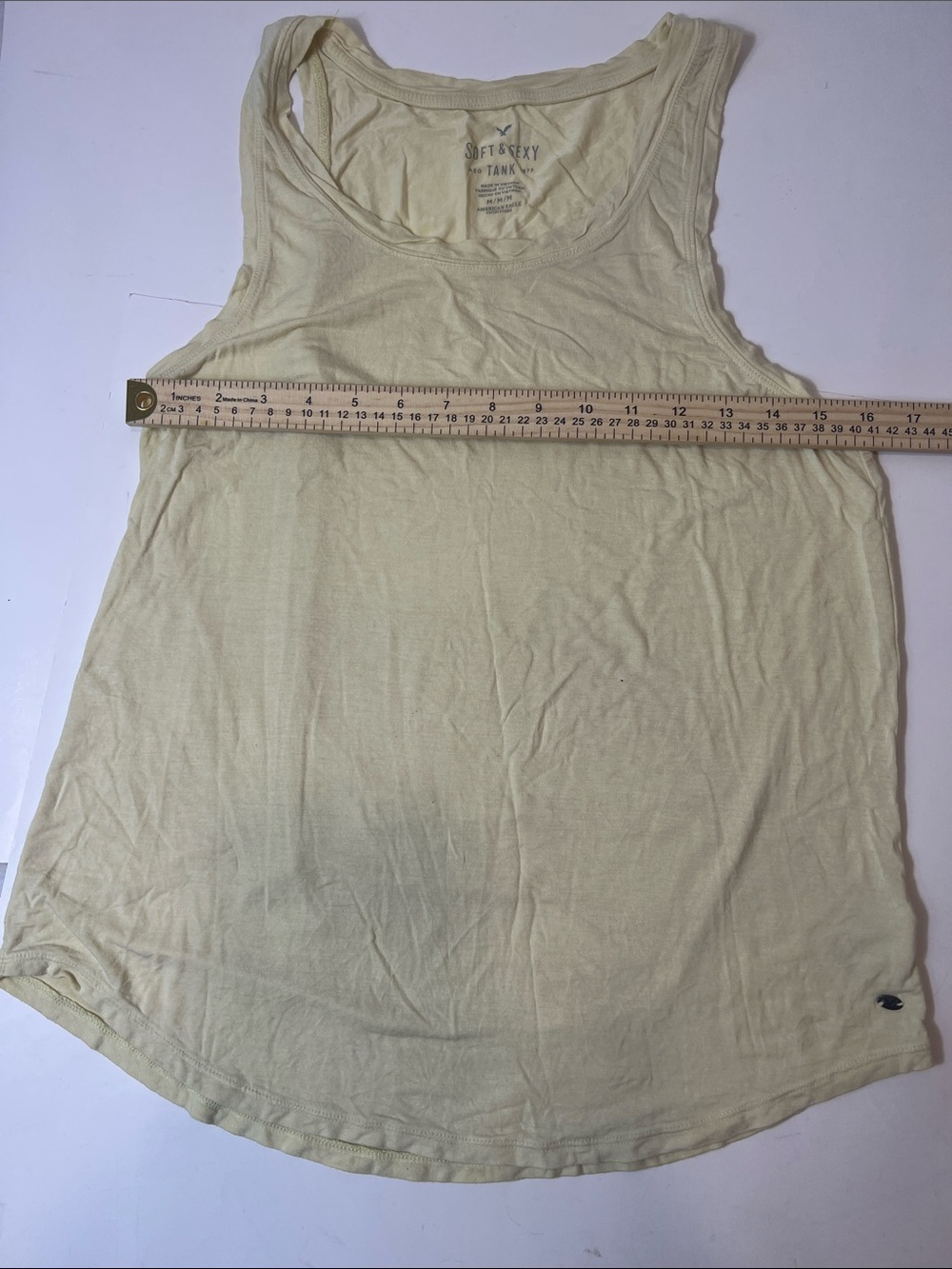 American Eagle Outfitters Soft & Sexy Light Cream Scoop Tank - Picture 5 of 6